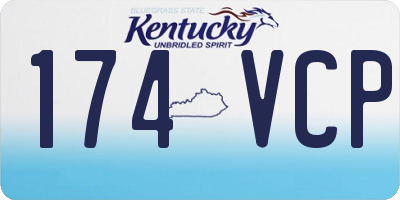 KY license plate 174VCP