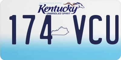 KY license plate 174VCU