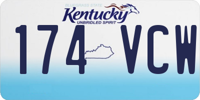 KY license plate 174VCW