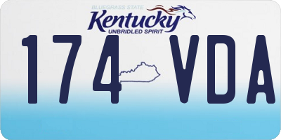KY license plate 174VDA