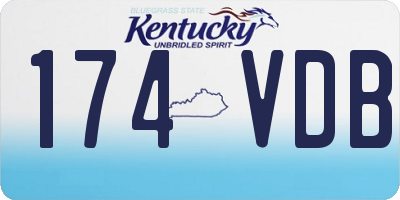 KY license plate 174VDB