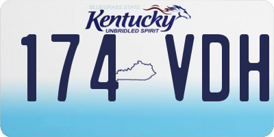 KY license plate 174VDH
