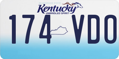 KY license plate 174VDO