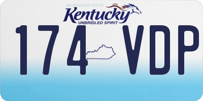 KY license plate 174VDP