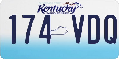 KY license plate 174VDQ