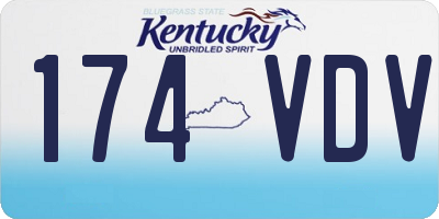 KY license plate 174VDV