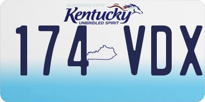 KY license plate 174VDX