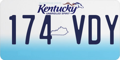 KY license plate 174VDY