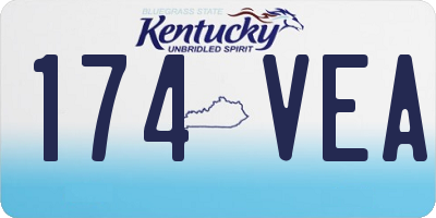 KY license plate 174VEA