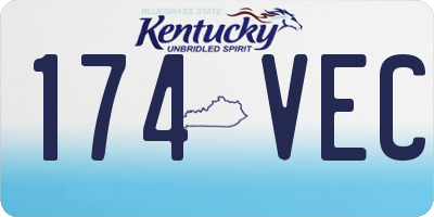 KY license plate 174VEC