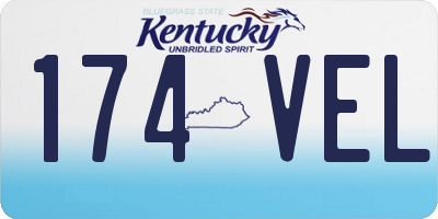 KY license plate 174VEL