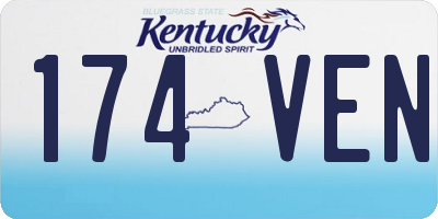KY license plate 174VEN
