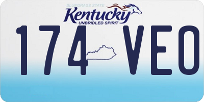 KY license plate 174VEO