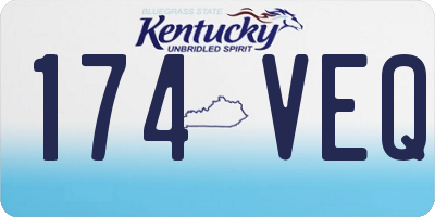 KY license plate 174VEQ
