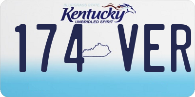 KY license plate 174VER