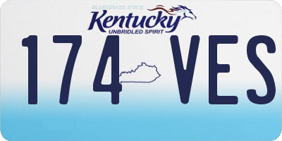 KY license plate 174VES