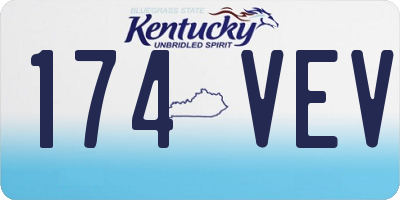 KY license plate 174VEV