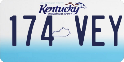 KY license plate 174VEY