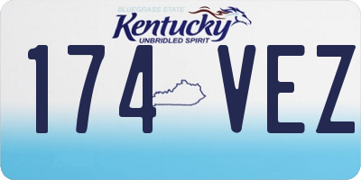 KY license plate 174VEZ