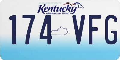 KY license plate 174VFG