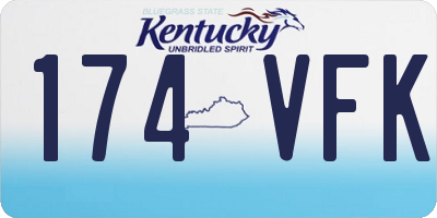 KY license plate 174VFK