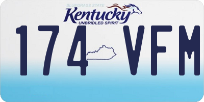 KY license plate 174VFM