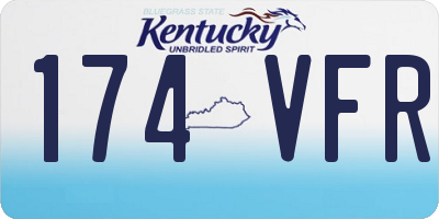 KY license plate 174VFR