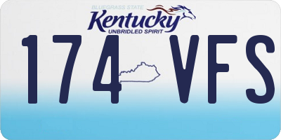 KY license plate 174VFS