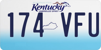 KY license plate 174VFU
