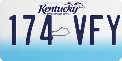 KY license plate 174VFY