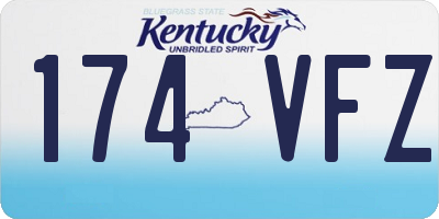 KY license plate 174VFZ