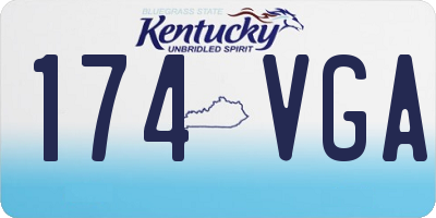 KY license plate 174VGA