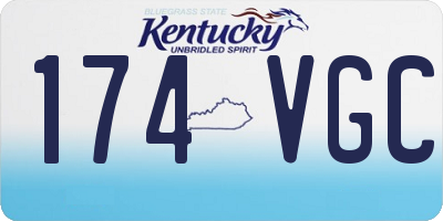 KY license plate 174VGC
