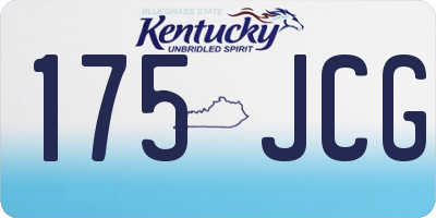 KY license plate 175JCG