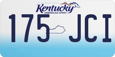 KY license plate 175JCI