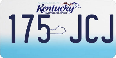 KY license plate 175JCJ