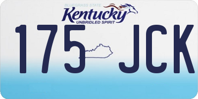 KY license plate 175JCK