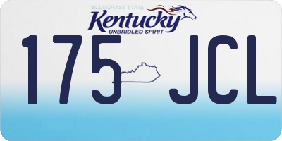KY license plate 175JCL