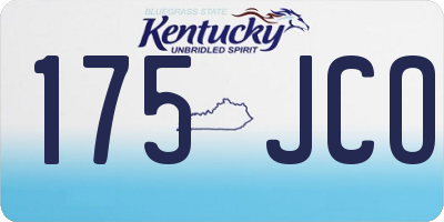 KY license plate 175JCO