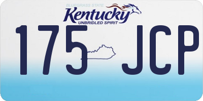 KY license plate 175JCP