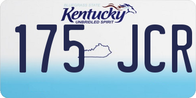 KY license plate 175JCR