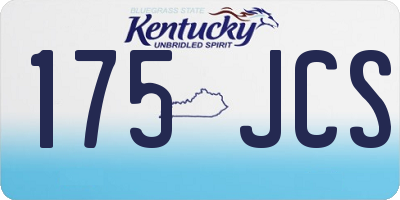 KY license plate 175JCS