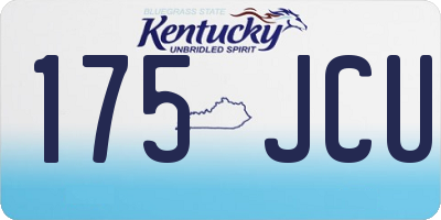 KY license plate 175JCU