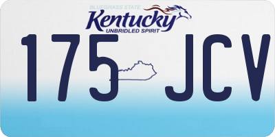 KY license plate 175JCV