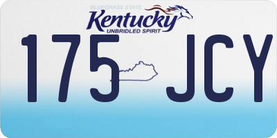KY license plate 175JCY