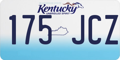 KY license plate 175JCZ