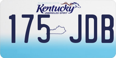 KY license plate 175JDB