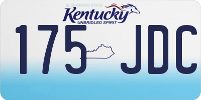 KY license plate 175JDC