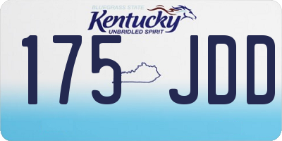 KY license plate 175JDD