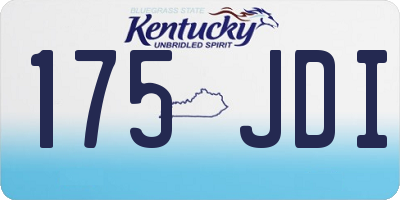 KY license plate 175JDI